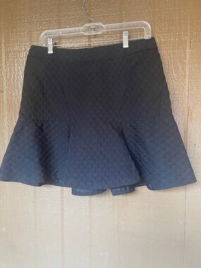 Worthington Black Textured Flared Skirt